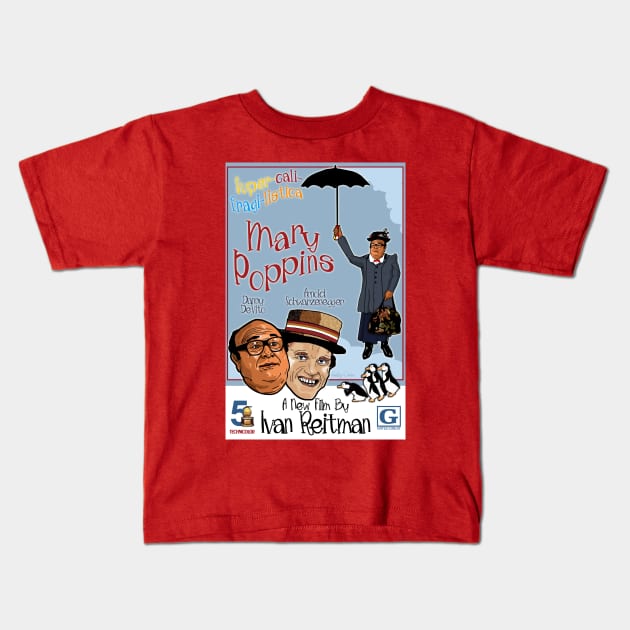 Mary Poppins A New Film By Ivan Reitman Kids T-Shirt by Harley Warren